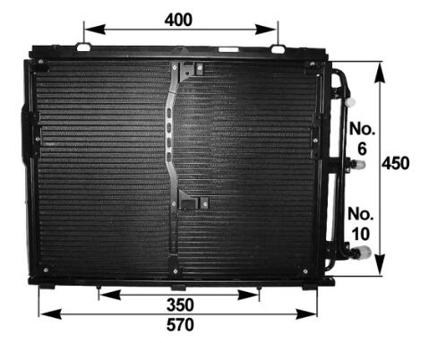 Mercedes A/C Condenser 1408300570 - Behr 351036691